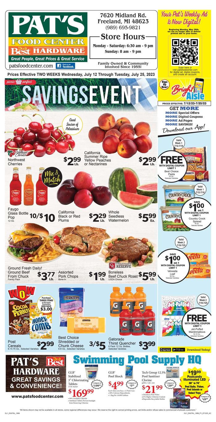 Pat's Food Center Ad Specials